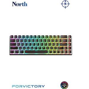 North Odin PRO WL68 LightCore Kablosuz Bluetooth RGB Red Switch T�rk�e Mekanik Gaming Klavye