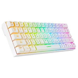 Rampage KB-RX63 B-ATOM Beyaz Bluetooth RGB Backlight Red Swtich Mekanik Q 63 Tu�lu Oyuncu Klavyesi