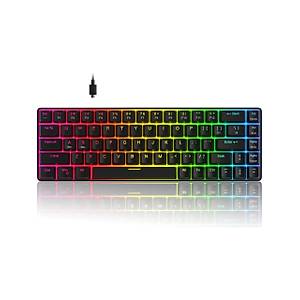 MageGee MK-BOX Pudding 68 Tu� RGB %65 TKL Red Switch Kablolu Siyah Mekanik Oyuncu Klavyesi
