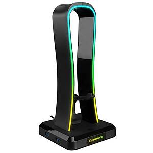 Rampage RM-H77 X-BASE Siyah RGB I��kl� 4-Usb Port Kulakl�k Stand�