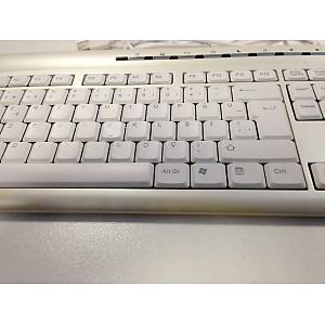 D-S-Exper KB220E Ultra Flat Klavye Pearl White Gaming Klavye