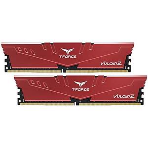 Team T-Force Vulcan Z Red 16GB (2x8GB) 3200MHz CL16 DDR4 Gaming Ram (TLZRD416G3200HC16CDC01)