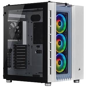 Corsair CC-9011169-WW Crystal Serisi 680X RGB Temperli Cam Mid Tower Kup Bilgisayar Kasas� Beyaz
