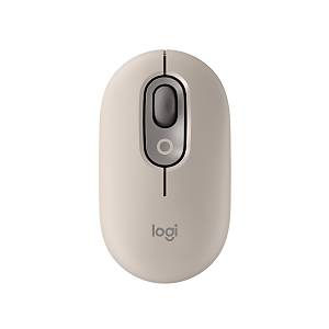 Logitech Pop Mouse Mist Emoji Tu�lu Sessiz Kablosuz Mouse - Bej 910-006651