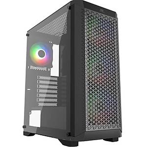 PowerBoost PB-PS5847B 600W ATX USB 3.0 Rainbow Fanl� Mesh Gaming Siyah Kasa