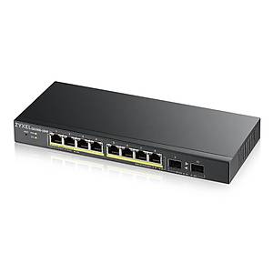 Zyxel GS1900-10HP-EU0102F 8-Port 8x100/100/1000 + 2xSFP Web Y�netilebilir PoE Switch (77 Watt)