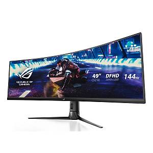 Asus Rog Strix 49  XG49VQ Gaming Vakavisli Aura RGB Freesync 2 HDRDFHD 3840X1080 1MS 144HZ 3YIL HDMI x2DP USB3.0x2 MM Vesa Monit�r
