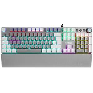 Altec Lansing ALGK8614WG Beyaz/Gri RED SWITCH Rainbow Mekanik Gaming Oyuncu Klavye - Renkli