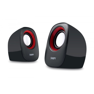 SNOPY SN-120 6W 1+1 Masa�st� USB Speaker Siyah-K�rm�z� Hoparl�r