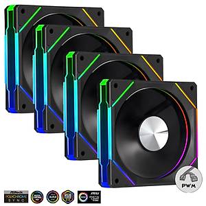 Dragos LS300 V2 Reverse 120MM Argb 2000RPM Kontrolc� Kumanda Pwm 4l� Set Siyah Kasa Fan�