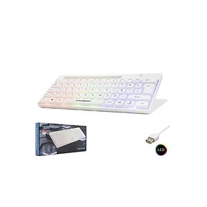 Hadron Hdx2608 Beyaz Kablolu Mini Led Oyuncu Klavyesi
