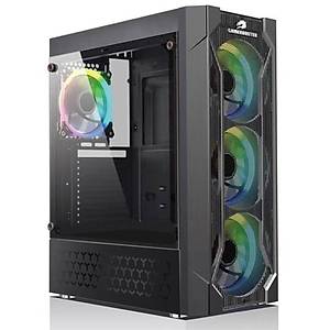 Gamebooster GB-L06B Siyah Double Ring RGB Fan Meshed Bilgisayar Kasa PSU Yok