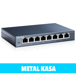 Tp-L�nk OMADA TL-SG108 8 Port GigaBit Metal Kasa Y�netilemez Masa�st� Switch