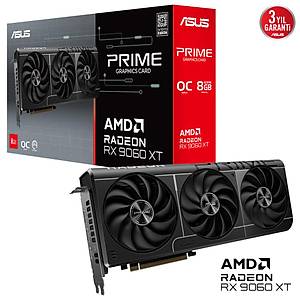 Asus RX 9060 XT Prime OC Edition PRIME-RX9060XT-O8G 128 Bit GDDR6 8 GB Ekran Kart�