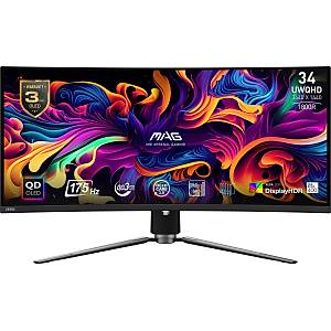MSI 34 �n� MAG 341CQP QD-OLED 3440x1440 21:9 Curve 1800R QD-OLED 175Hz 0.03ms Adaptive-Sync Gaming Monitor