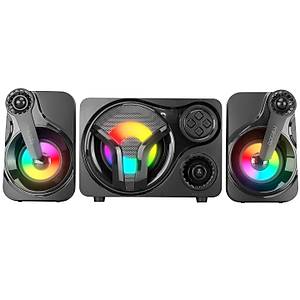 Mikado MD-BT28 5W+3Wx2 BT/TF Card/USB/FM Radyolu Siyah LED I��kl� Hoparl�r