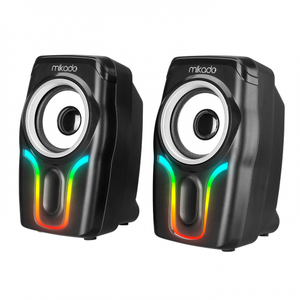 Mikado MD-S25 BOLD 6W 1+1 Masa�st� RGB USB Speaker Siyah