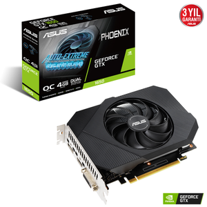 Asus PHONEIX PH-GTX1650-O4GD6-P 4Gb GDDR6 128Bit 1xDVI 1xHDMI 1xDP GAMING Ekran Kart�