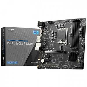 Ms� Pro B660M-P DDR4 4600(OC) HDMI VGA DP M.2 1700p Anakart