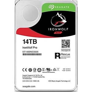 Seagate Ironwolf Pro 3.5 14TB Sata 3.0 256MB 250MB/s RV Sens�r 7200RPM 300TB/Y�l ��y�k� 7/24 Nas Data Kurtarmal� Disk ST14000NE0008 HDD & Harddisk