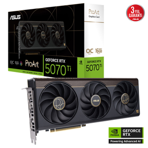 Asus ProArt RTX 5070 TI OC Edition PROART-RTX5070TI-O16G 16GB GDDR7 256Bit TYPE-C Ekran Kart�