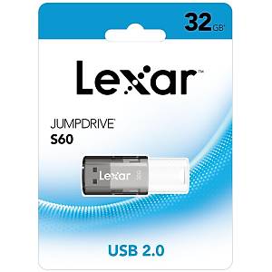 Lexar 32GB LJDS060032G-BNBNG JumpDrive S60 USB 2.0 Flash Drive