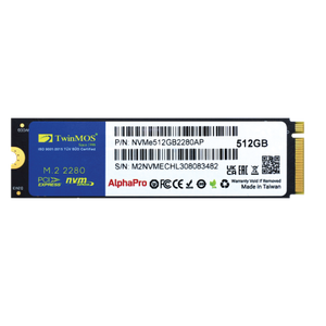 TwinMOS NVMe512GB2280AP AlphaPro 512GB 3600-3250Mb/s M.2 SSD