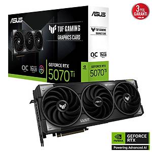 Asus RTX 5070 Ti TUF Gaming OC Edition TUF-RTX5070TI-O16G-GAMING 256Bit GDDR7 16GB Ekran Kart�