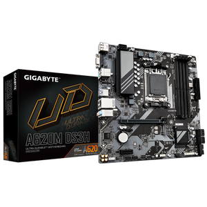 GIGABYTE A620M DS3H DDR5 6400Mhz(OC) M.2 mATX AM5 Anakart
