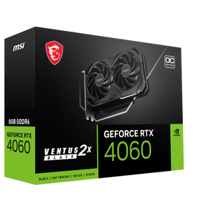 MSI RTX 4060 Ventus 2X Black 8G OC 128 Bit GDDR6 8 GB Ekran Kart�