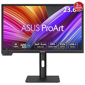 Asus Proart PA24US��23.6 4K Ips Hdr 3840x2160 5Ms Dp HDMI Usb-C Mm Vesa 95% DCI-P3, 99% Adobe RGB HLG PD 80W P�vot Monit�r���