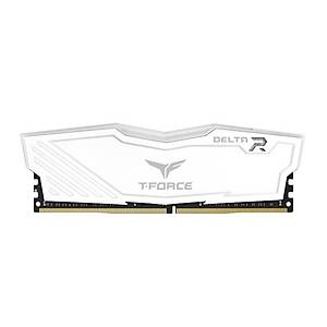 Team T-Force Delta RGB White 8GB (1x8GB) 3600MHz CL18 DDR4 Gaming Ram TF4D48G3600HC18J01