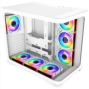 GameBooster GB-G2851BW ARGB 7 Fanl� Beyaz ATX Oyuncu Kasas�