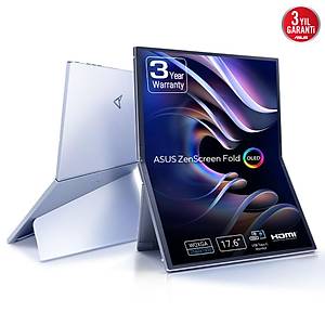 Asus ZenScreen Fold OLED MQ17QH 17.3 in� 60Hz 0.2ms 2K QHD OLED Katlanabilir Ta��nabilir Monit�r