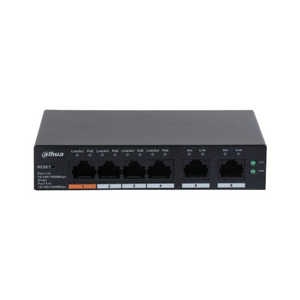 Dahua CS4006-4GT-60 4 Port Gigabit 4 Port PoE 60W + 2 Port Uplink Cloud Y�netilebilir Switch