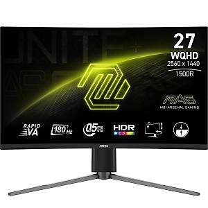 Msi 27 MAG 27CQ6PF 2560x1440 (WQHD) 16:9 CURVE 1500R RAPID VA 180HZ 0.5MS Freesync Gaming Monit�r