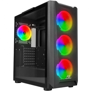 POWERBOOST VK-W001B�Tempered Glass�ARGB�USB 3.0�MidTower�ATX�Siyah�Mesh Panel Gaming Kasa