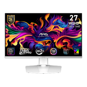 Msi Mag 272QPW QD-OLED X28 26.5 in� 2560x1440 WQHD 280Hz 0.03 ms HDMI DP FreeSync Beyaz Gaming Monit�r