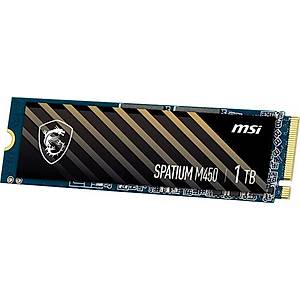 MSI Spatium M461 1TB PCIe 4.0 NVMe M.2 Ssd