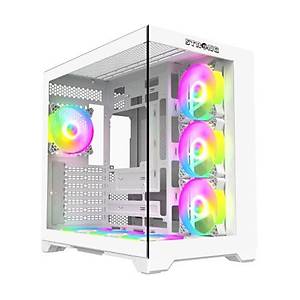 Strong Syrax 7x Fanl� 600w Rgb LED Atx Akvaryum Beyaz Gaming Bilgisayar Kasas�