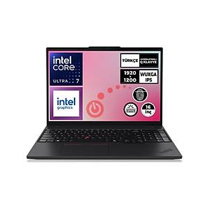 Lenovo ThinkPad E16  21MA008XTX Ultra 7 155H 16 GB 512 GB SSD Arc Graphics 16 WUXGA FreeDos Laptop