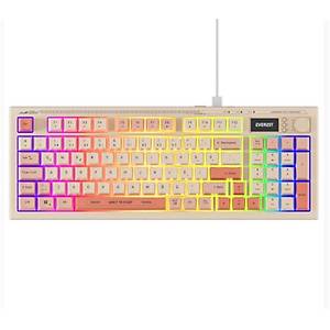 Everest KB-79 Silent Pro Bej-Pembe-Turuncu Sessiz Rgb T�rk�e Q Membrane Oyuncu Klavyesi