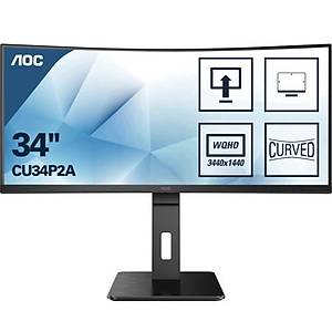 AOC 34 CU34P2A IPS 2K MM Curved Monit�r 1ms Siyah Monit�r
