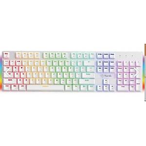North Shield White Red Switch T�rk�e Q RGB Beyaz Mekanik Gaming Klavye