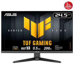 Asus Tuf Gaming VG257Q5A 24,5 0.5ms 200Hz FullHD DP 2xHDMI Hoparl�r VA Panel ELMB Sync Premium Gaming Monit�r