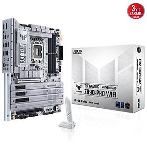 Asus Tuf Gaming Z890-Pro WiFi 9066MHz (OC) DDR5 Soket LGA1851 M.2 Hdm� Dp Atx Gaming Anakart