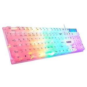 Everest KB-24 Beyaz Membrane Kablolu T�rk�e Q RGB Oyuncu Klavyesi