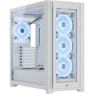Corsair CC-9011233-WW �cue 5000X RGB QL Edition4x120mm Rgb Kontrlocu  Smart Bilgisiyar Kasas� Beyaz