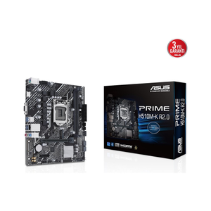 ASUS PRIME H510M-K R2.0 2xDDR4 M.2 D-SUB HDMI 10-11.Nesil LGA1200 Soket Anakart
