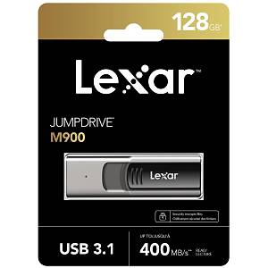 Lexar 128GB LJDM900128G-BNQNG JumDrive USB 3.1 M900 1284GB BLACK UP TO 400MB/S READ AND 90MB/S Wr�te Flash Disk